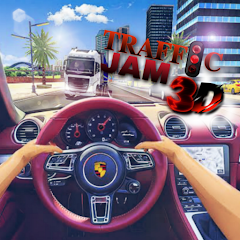 
traffic jam 3d image 
